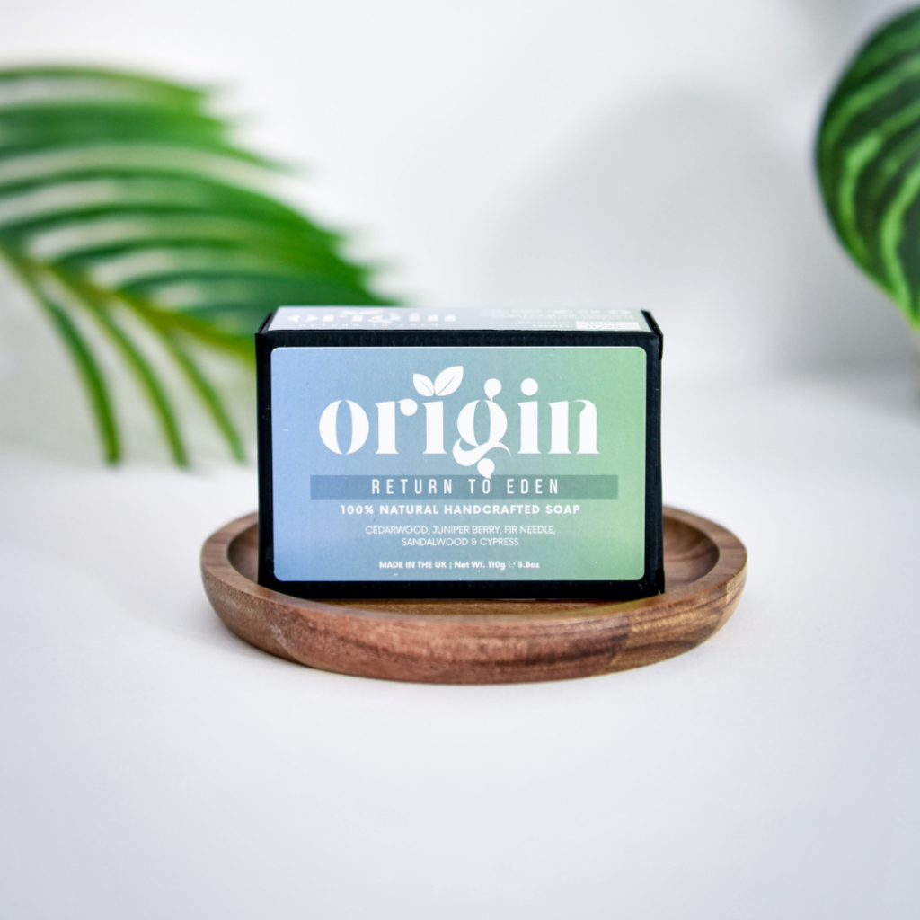 Cedarwood & Juniper Berry natural tallow soap bar displayed on a clean background.