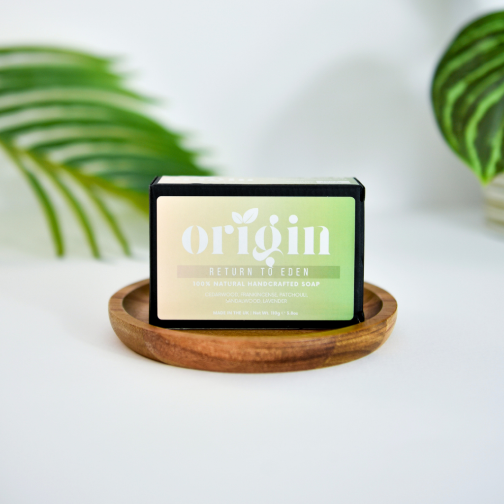 Cedarwood & Patchouli natural tallow soap bar displayed on a clean background.