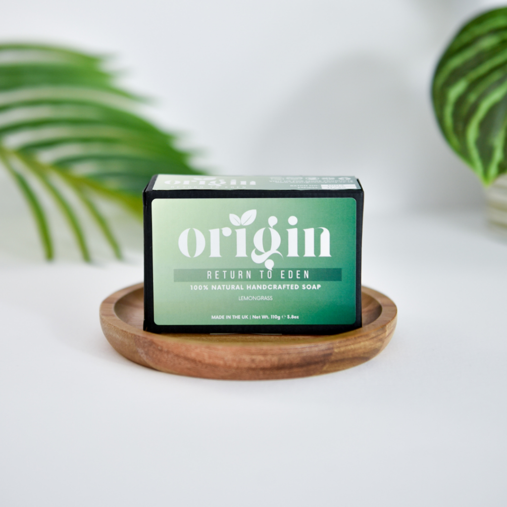 Lemongrass natural tallow soap bar displayed on a clean background.