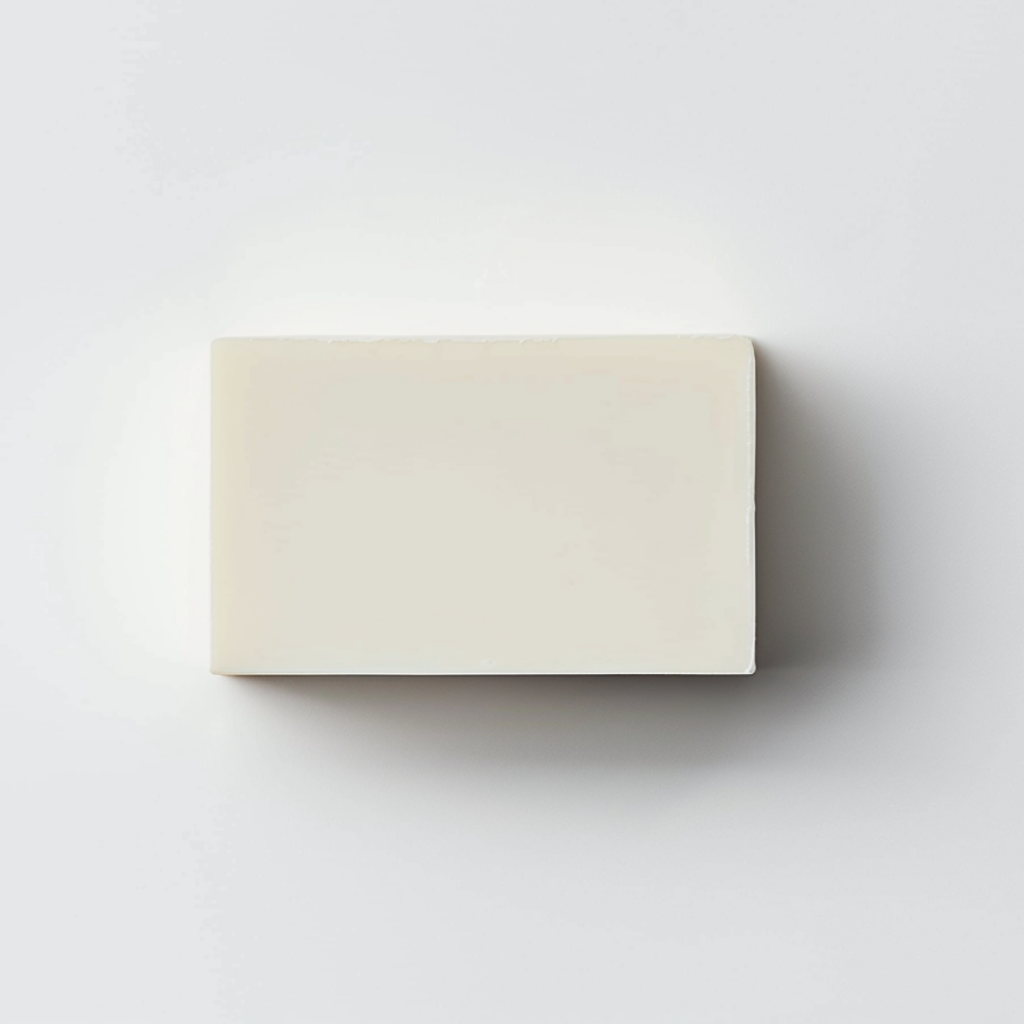Unboxed natural tallow soap bar with a smooth, creamy finish.