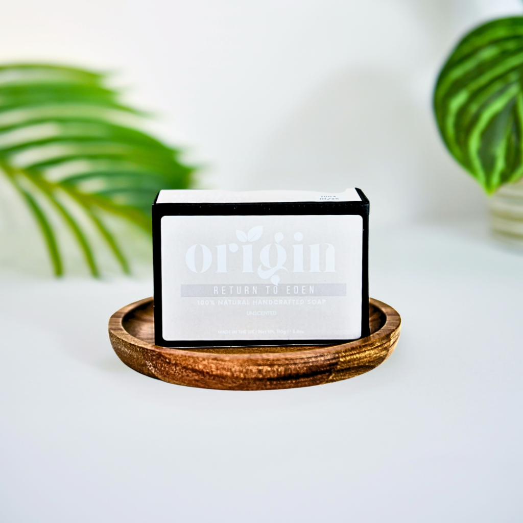 Unscented natural tallow soap bar displayed on a clean background.