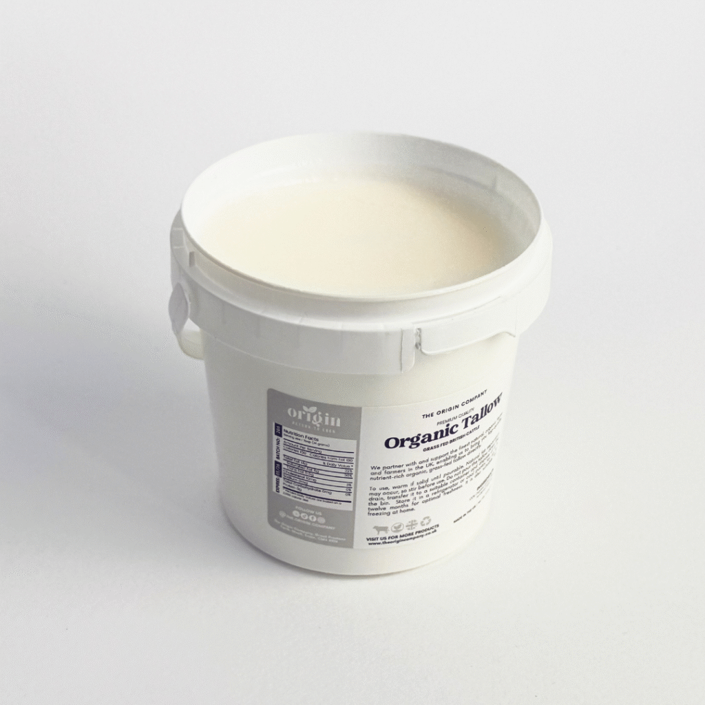 500g organic tallow jar in kitchen