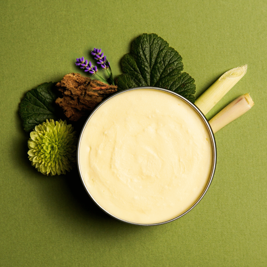 Bug Balm smooth creamy balm texture inside tin