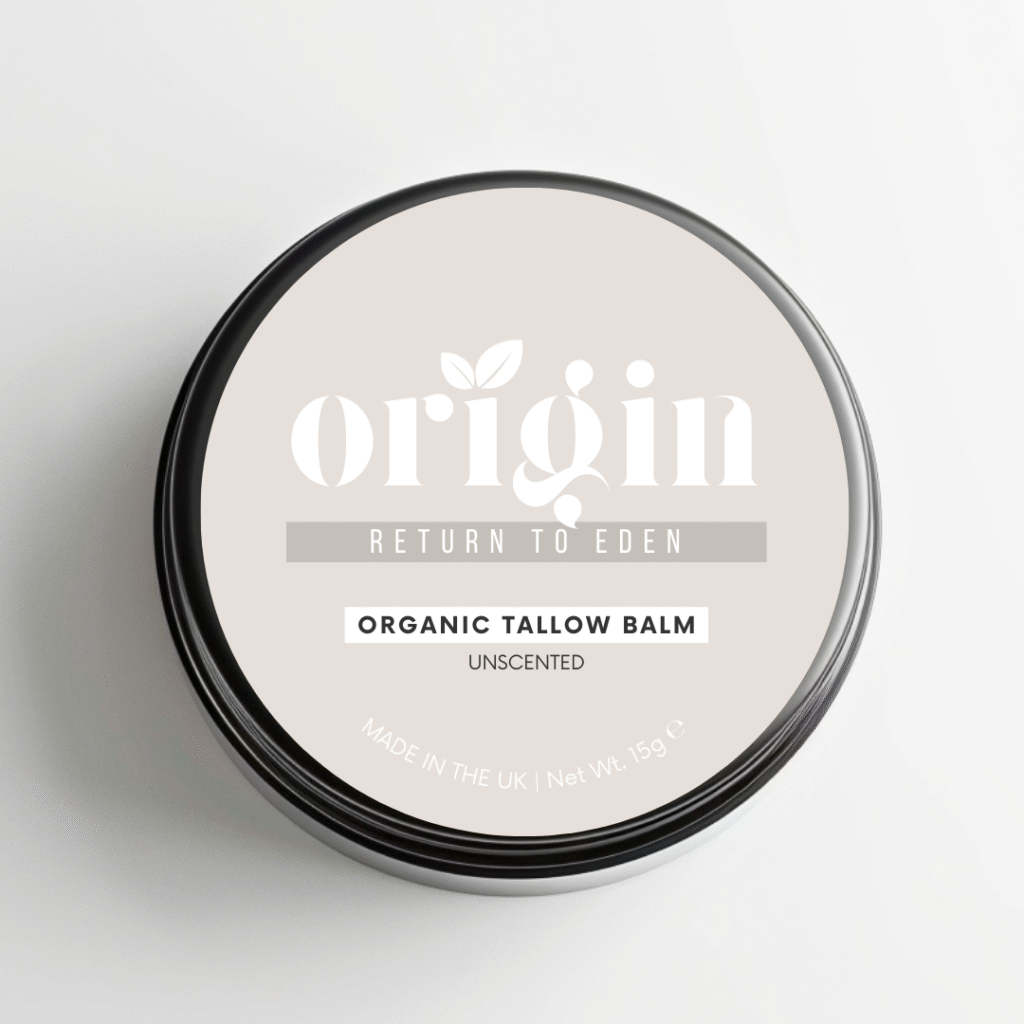 Unscented tallow balm sample tin – fragrance free 15g skincare