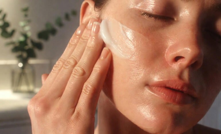 Simple daily natural skincare routine using clean organic products
