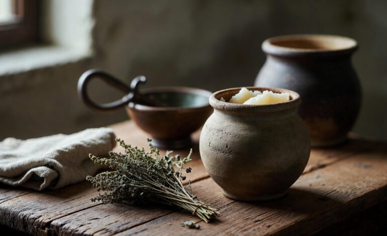Traditional skincare practices using tallow