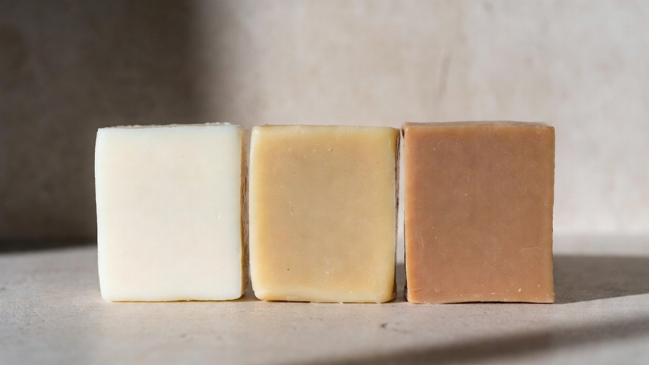 Artisan beef tallow soap bars made in the UK using traditional methods